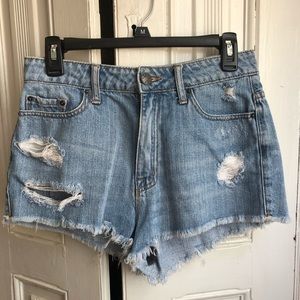 BDG high waisted cheeky denim shorts